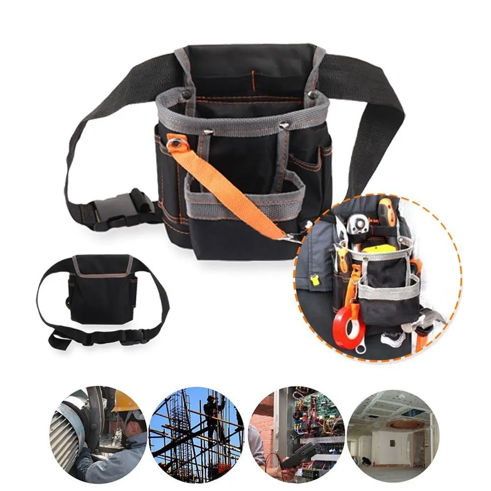Storage Adjustable Belt Maintenance Oxford Cloth Toolkit Electrician Tools Bag Instrument Pouch with 8 Pockets