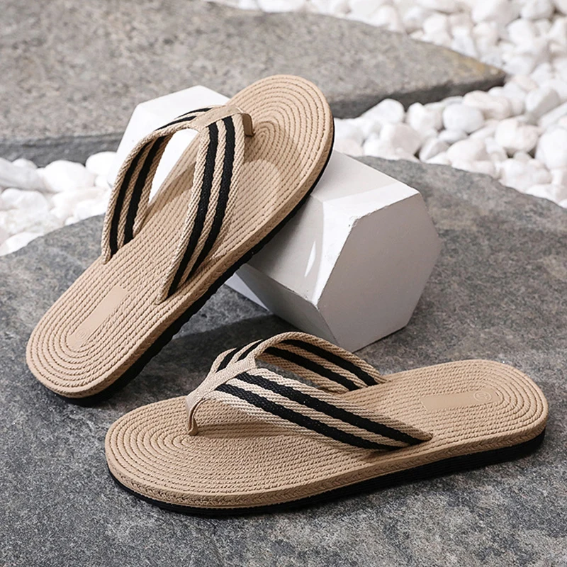 Summer Men Lightweight Beach Shoes Casual Flat Flip-Flop Slippers Male Indoor Bathroom Anti-Slip Flip Flops Man Sandals