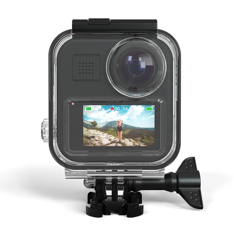 防水カメラケース Gopro MAX パノラマスポーツカメラベゼル水中保護ケースダイビングアクセサリー-POS