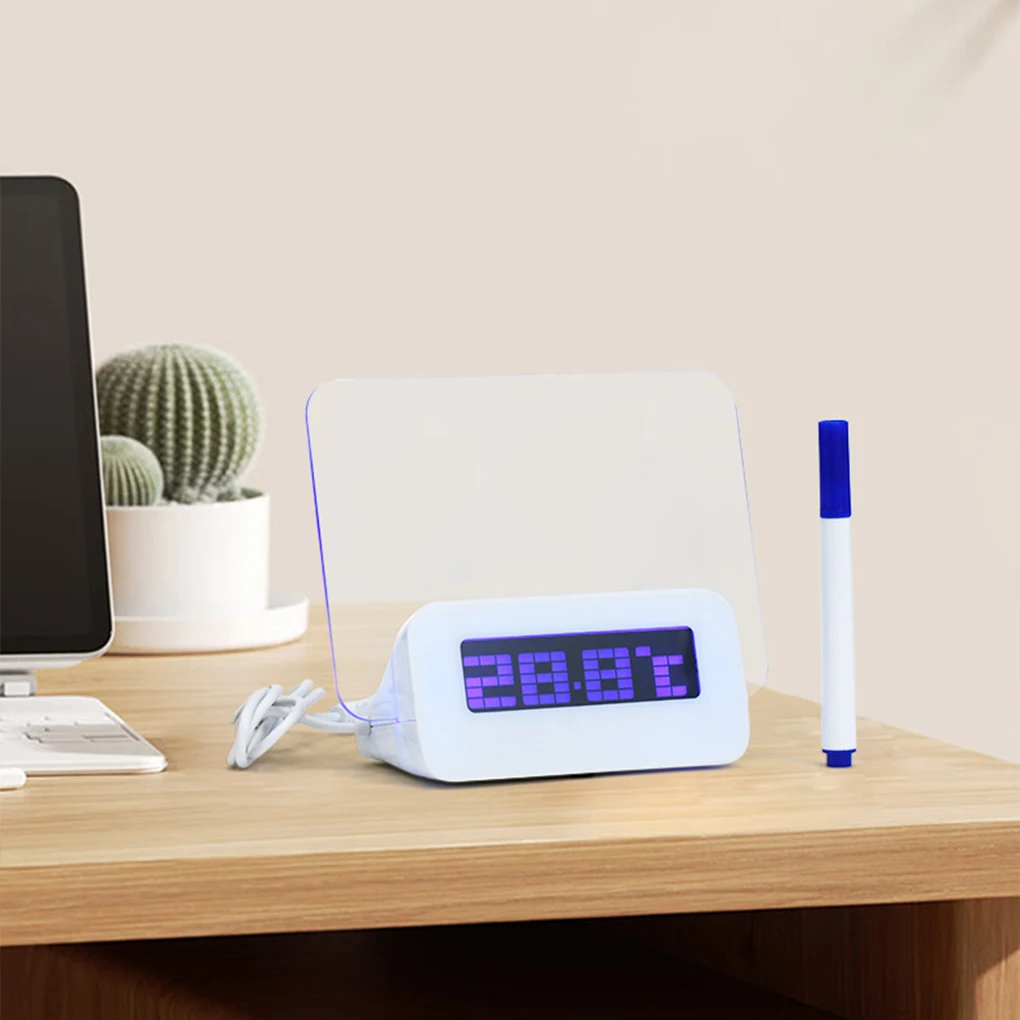 

Clock With Digital Alarm And Temperature Display Snooze Function For Easy Wake Up Temperature Can