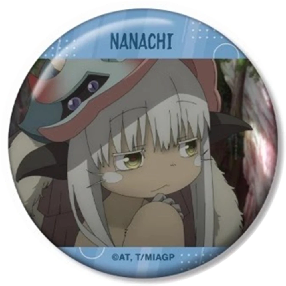 58 مللي متر أنيمي صنع في الهاوية ريكو ناناتشي فابوتا مارورو ناتو تأثيري حلي شارة دبوس SPTE صفيح بروش ﻿   دعامة عيد الميلاد جيلف