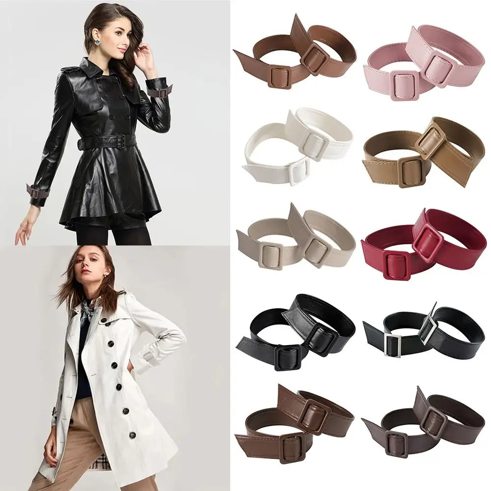 High Quality Replacement Leather Cuff Bands Adjustable Faux Leather Cuff Bands Strap Durable Adjustable Sleeve Garters Women