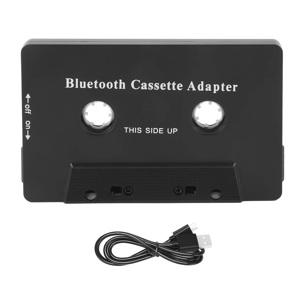 ABQR Universal Cassette Bluetooth 5.0 Audio Car Tape Aux Stereo Adapter with Mic for Phone MP3 AUX Cable CD Player