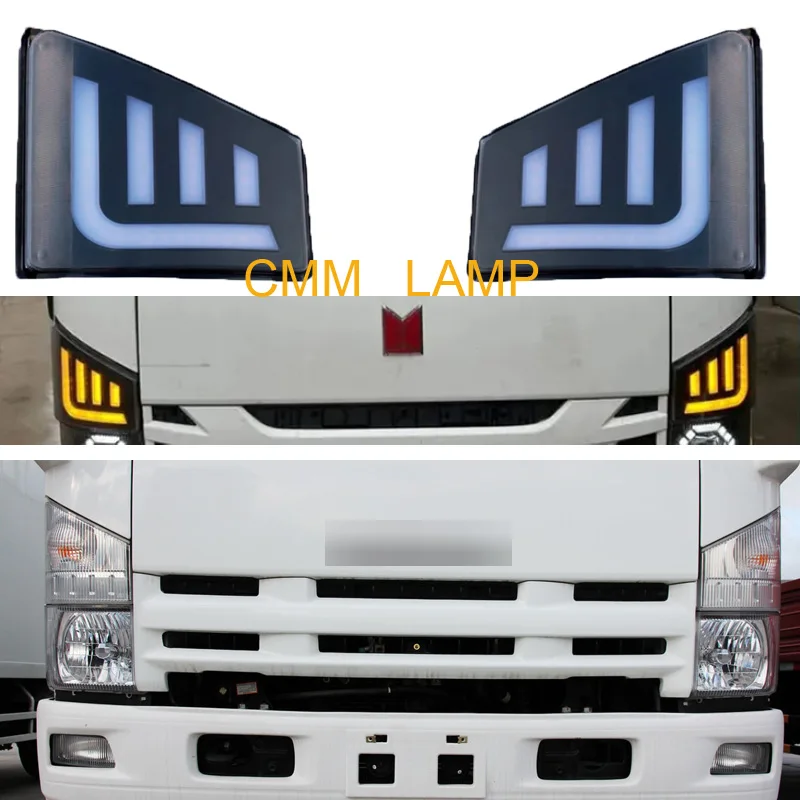 1Pair 12-24V LED Corner Lamp Fit For Isuzu Truck 700P 4HK1 KV100 KV600 8-97585172-2 R 8-97585173-2 L