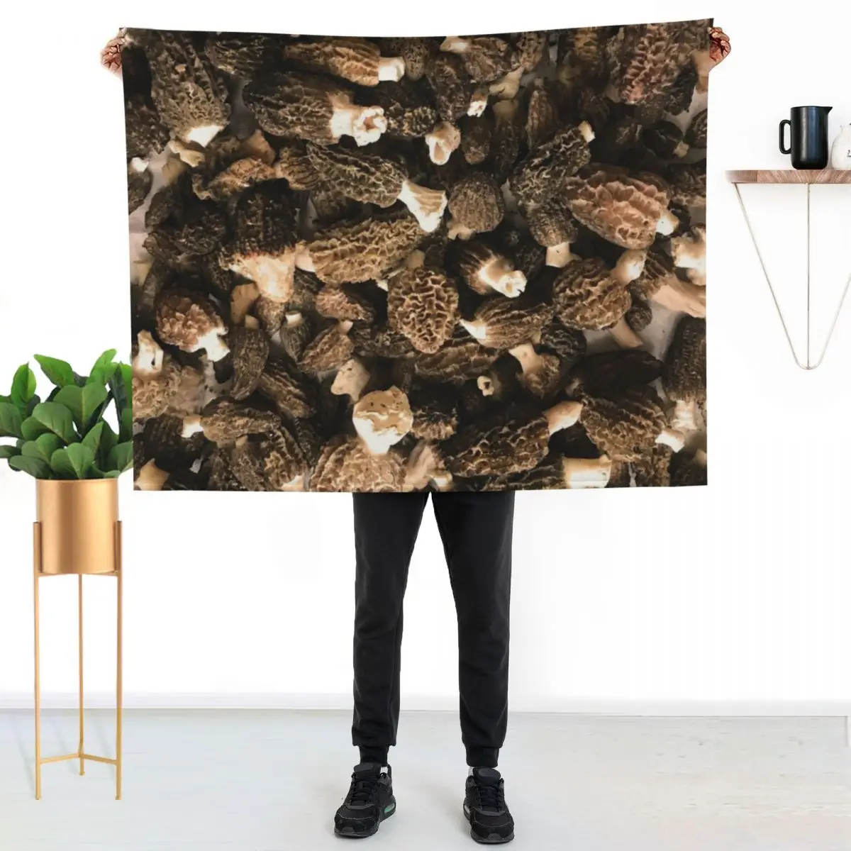 Morel Hunting Haul Throw Blanket Bed covers Decorative Sofa Bed linens for sofa Decoratives Soft Plaid Blankets