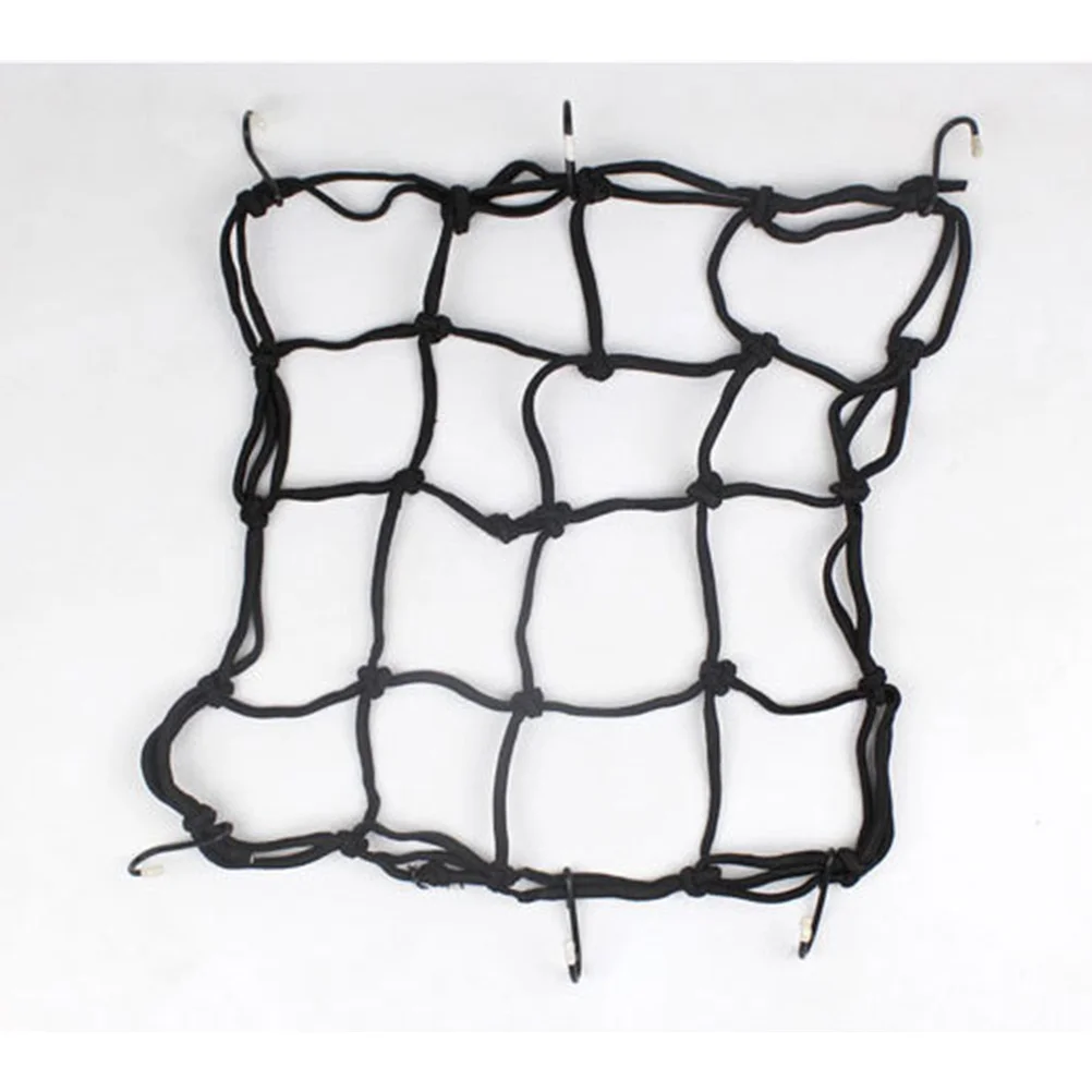 دراجة نارية شبكة بضائع 30x30 سنتيمتر البوليستر بنجي تخزين الأمتعة مع 6 السنانير المعدنية سكوتر الدراجة السفر الأساسية