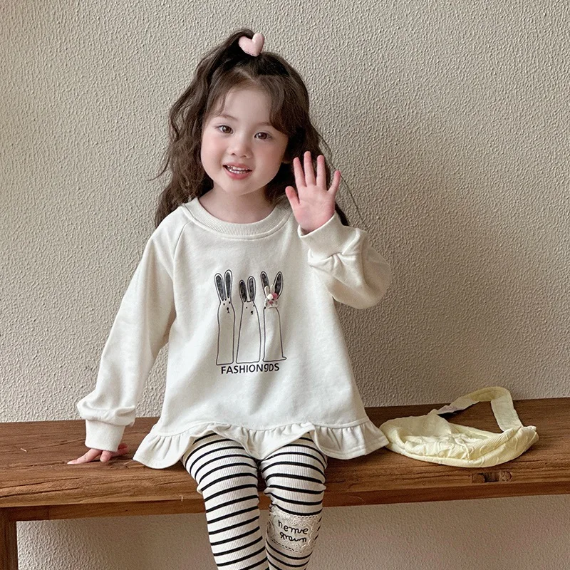 

Sets Girl Clothes Mother Kids Clothing Children's Long-sleeved Top and Bottom Outfits Hoodies Pants Spring Autumn 2pcs Cotton