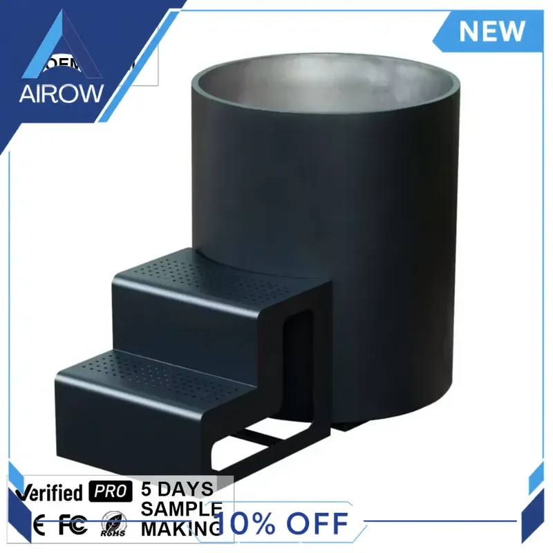 for Stainless Steel Cold Plunge Tub Outdoor Ice Bath Barrel Durable Modern Cylinder Soaking Pool for Home Gym Recovery Use
