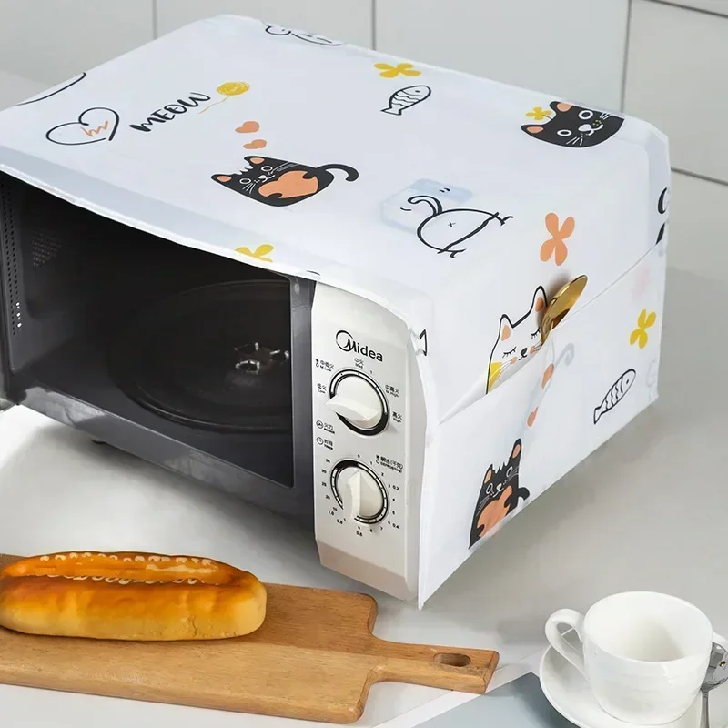 

Waterproof Microwave Oven Covers Grease Proofing Storage Bag Double Pockets Dust Covers Microwave Oven Hood Kitchen Accessories