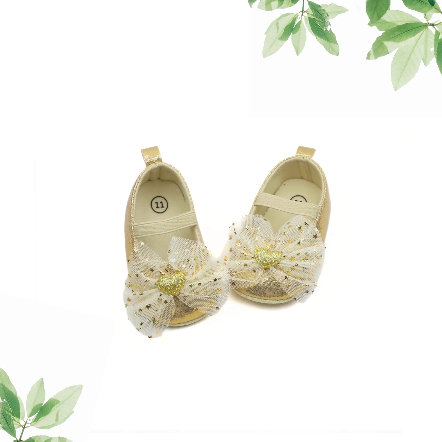 

Обувь принцессы для маленьких девочек, детская прогулочная обувь для детей 0-6-12-18 месяцев, противоскользящая дышащая эластичная лента