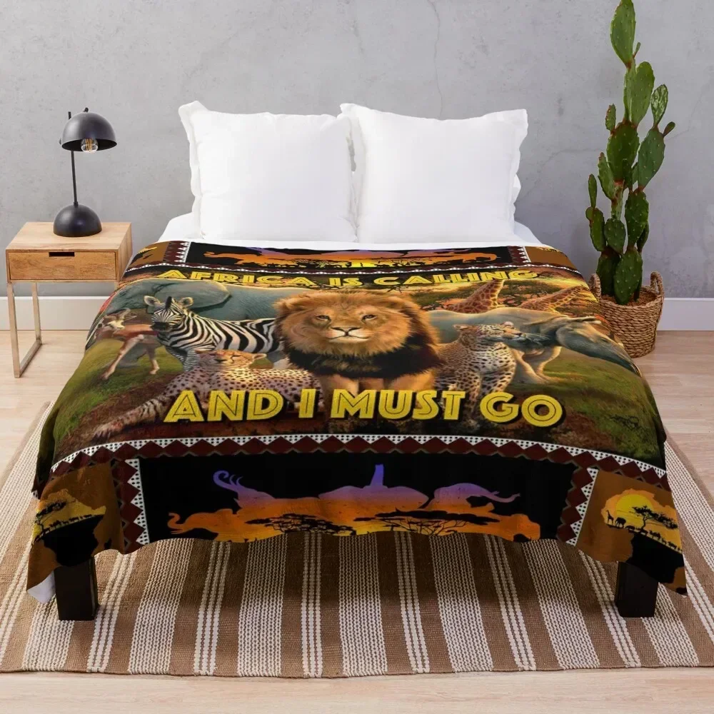 

African is Calling And I Must Go Throw Blanket Cozy Throw Blanket Birthday Gift for Him Her