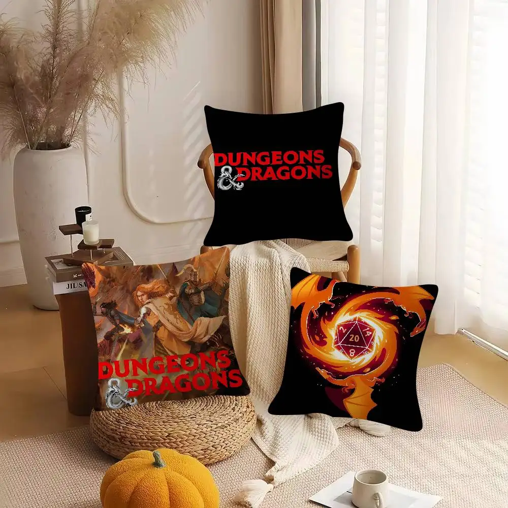 Game Dungeons & Dragons Pillow Case Soft Double Sided Print Sofa Cushion Cover Throw Pillow Covers