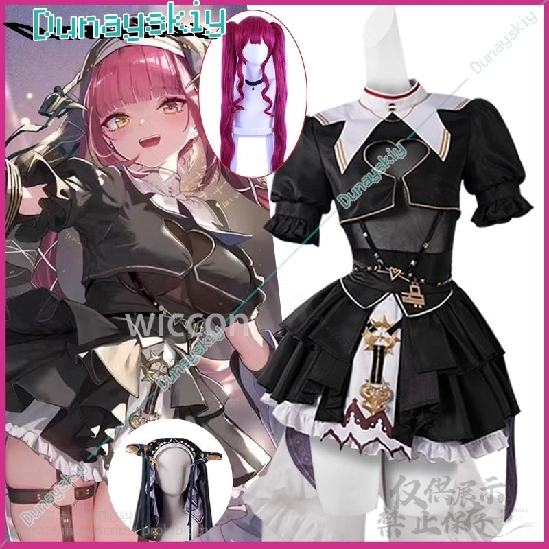 Houshou Marine Cosplay Anime Hololive Vtuber YouTuber Kostüm Sexy Nonne Kleid Lolita Halloween Weihnachten Für Mädchen Angepasst