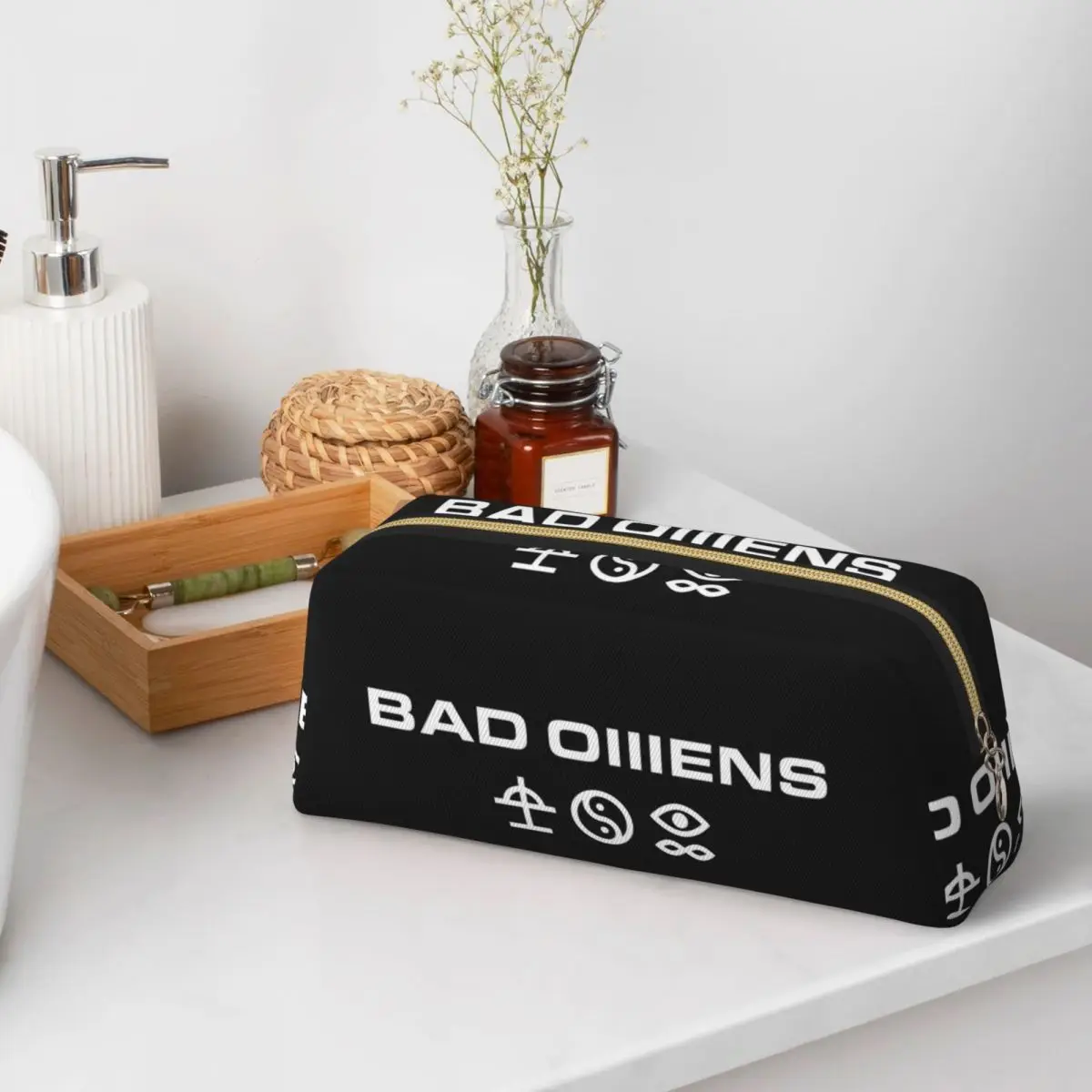 

Bad Omens Is An American Metalcore Pencil Cases for Student Gifts Pen Box Pencil Bag Large Storage Pencil Pouch Pen Holder