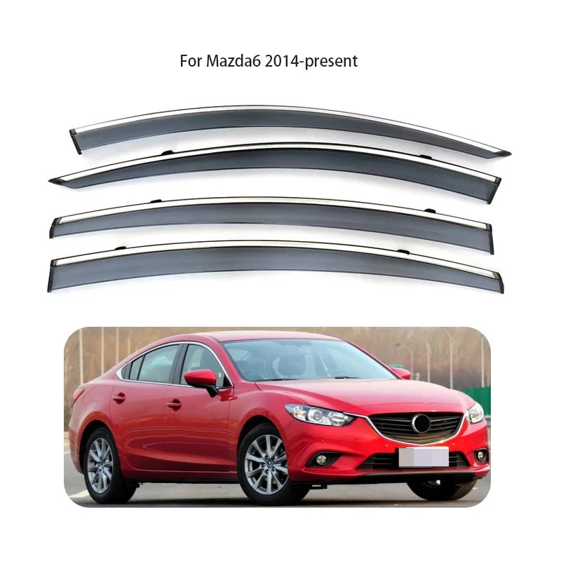 

For Mazda6/Atenza 2014,2016,2018,2020,2021,2022-present, High Quality Door Window Visor, Rain Shield, Weather Vent Deflector