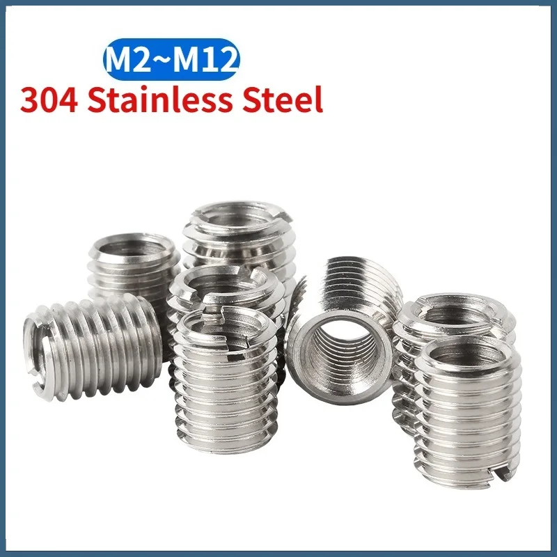 M2 M2.5 M3 M4 M5 - M20 304 Stainless Steel Slotted Inside Outside Thread Adapter Screw Wire Thread Insert Sleeve Conversion Nut