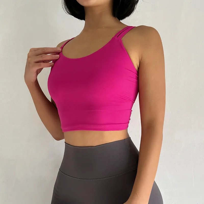 Sport-BHs für Damen, Fitness-Oberteile, verführerische Unterwäsche, Push-up-BH mit festen Polstern, Yoga-BH, Unterwäsche mit Rückenbindung, Laufweste, Sportoberteile für das Fitnessstudio. – Detail 12