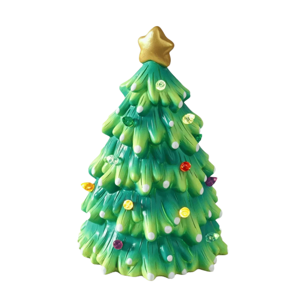 Luminous Christmas Tree Lights Glowing Colorful Christmas Tree Night Light LED Atmosphere Christmas Decoration Figurines