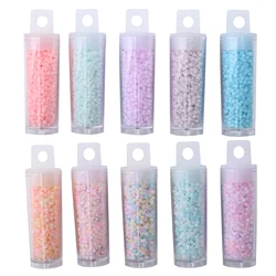 1200pcs 2mm Macaron Small Craft Beads Frosted Japanese Mini Glass Beads for Jewelry Making Diy Necklace Supplies Accessories