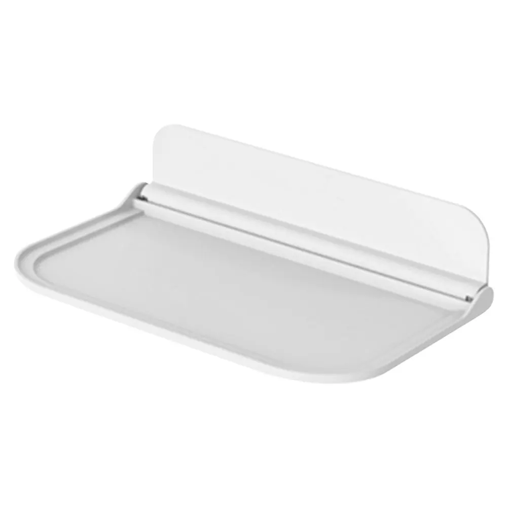 

Foldable Wall Storage Shelves White Large Bathroom Floating Home Rack Thickened Frame Strong Capacity Neat Storage Wall Hanging