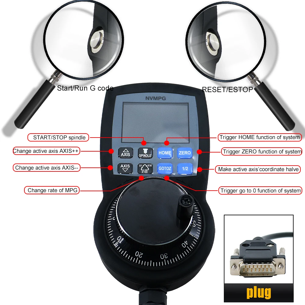 Tarjeta de Control Ethernet Mach3 CNC NVEM de 4 ejes Controlador CNC Mach3 Placa controladora CNC de 3/4/6 ejes y 5 ejes