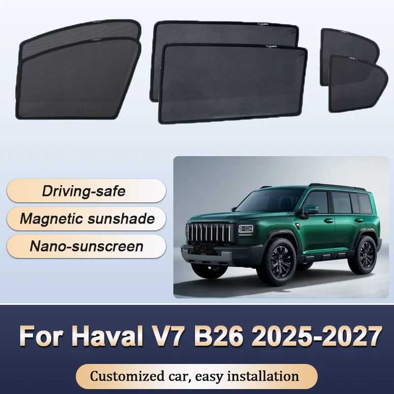 

Солнцезащитные шторки для Haval V7 B26 2025 2026 2027: Термоизоляционные шторки на лобовое стекло, шторки для окон, визоры для конфиденциальности, автомобильные аксессуары