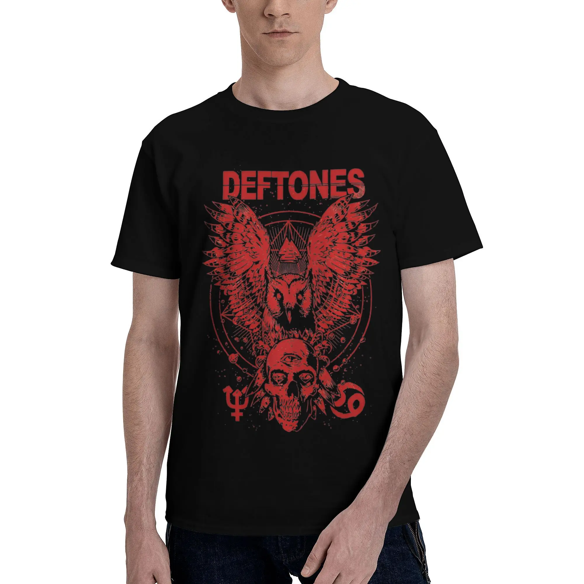 

Mens Womens Horror D-Deftonesed Skull T Shirt 100% Cotton New Arrival Tee Shirts Band Logo Clothing Outfits
