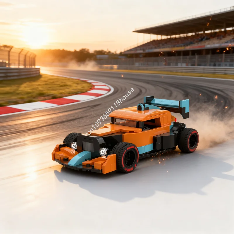 

290 шт. MOC Hotrod McLarenesd City Champions, модель суперкара, строительные игрушечные блоки, сборка, идеи рождественских подарков, кирпич, день рождения