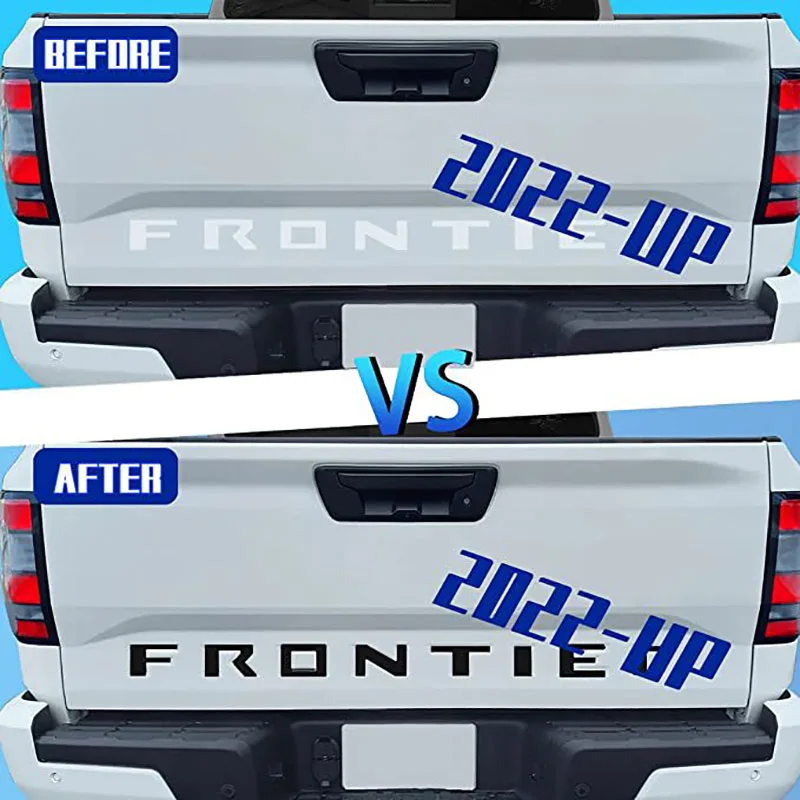 3D ABS Letters Compatible For Nissan 2015 2022 2023 Frontier Raised TRUNK Rear Emblem Tailgate Decals Sticker Accessories