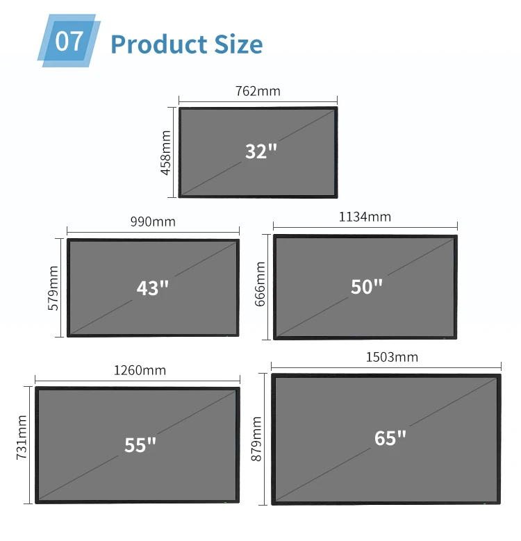 Lcd Touch Screens  10 21 32 43 50 55 65 75 Inch Wall Mounted Totem Display Panel Digital Android Interactive Touch Kiosk
