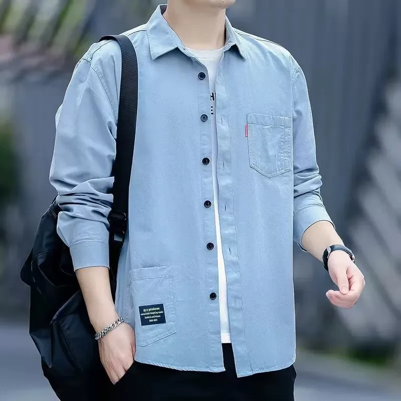 Outdoor Long Sleeve Work Shirt Men's Spring Autumn Construction Welding Resistant to Wear And Dirt Proof Jacket Casual Style ...