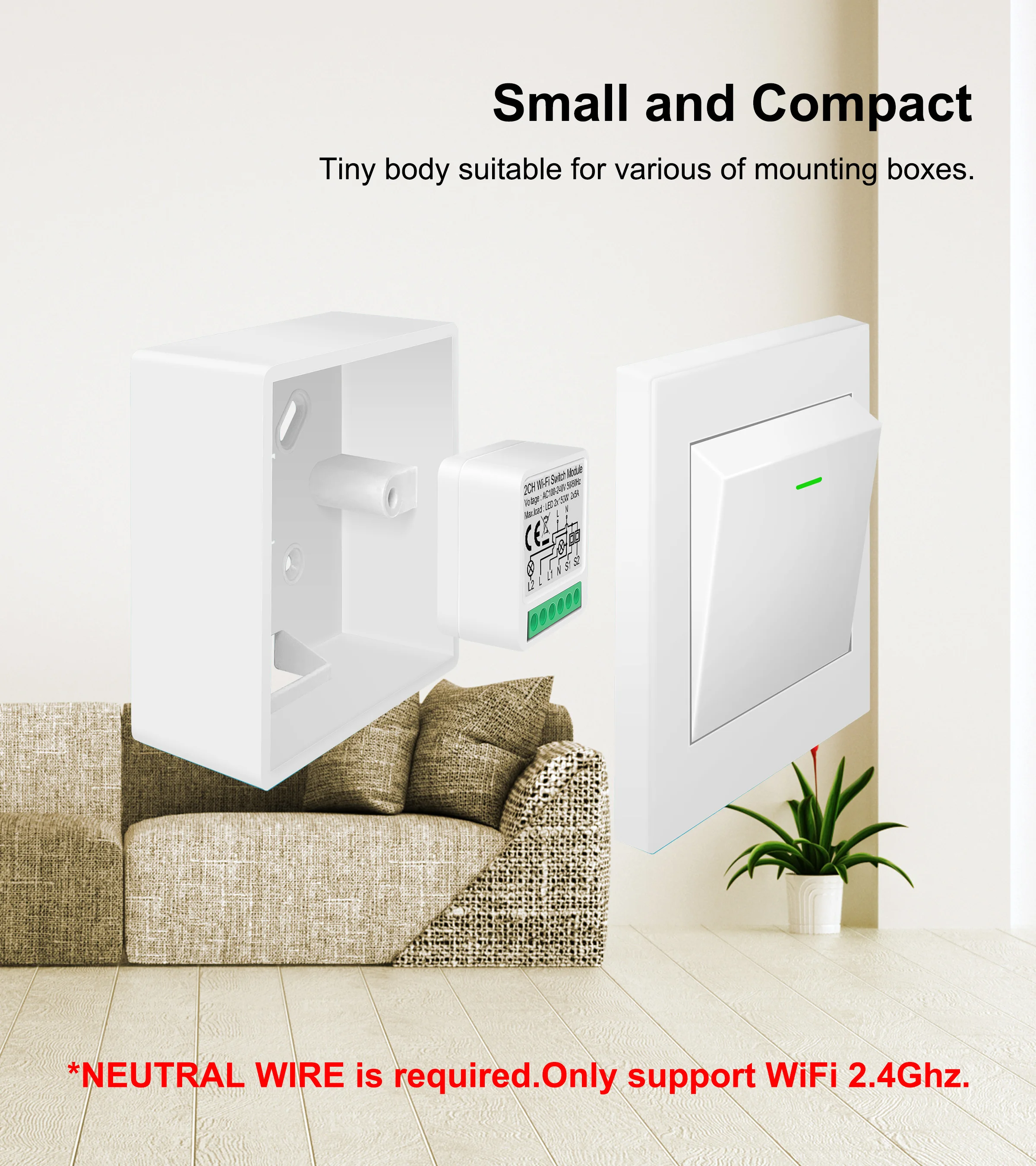 Modulo interruttore intelligente interruttore di commutazione elettrico 1/2/3/4 modulo interruttore di illuminazione Gang controllo APP Mobile Tuya WiFi Zigbee