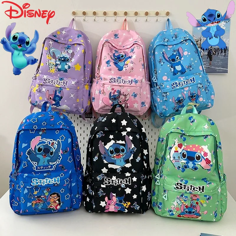 

Мужской и женский новый милый креативный мультяшный узор Disney Series Stitch, модный индивидуальный портативный рюкзак большой емкости