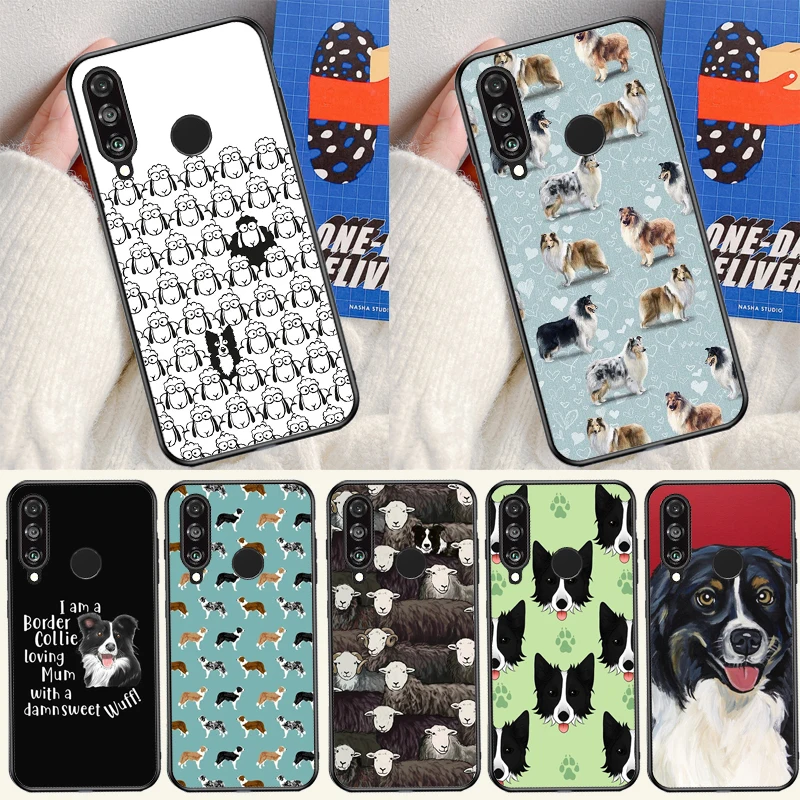 Cartoon Border Collie For Huawei Nova 12i 12s 11i 5T 9 10 SE Y91 Y90 Y60 Y70 Y72 Y61 P60 Pro P20 P40 P30 Lite Case