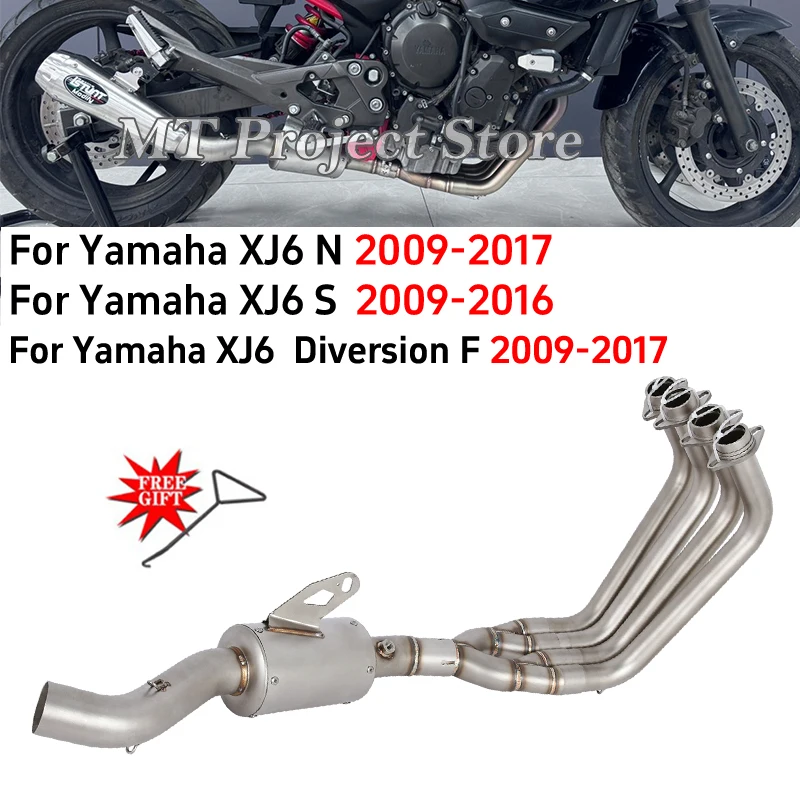 

Motorcycle Exhaust Front Link Pipe Connecting 51MM Muffler Slip On For YAMAHA XJ6N XJ6S XJ6 N S XJ6 Diversion F 2009 - 2016 2017