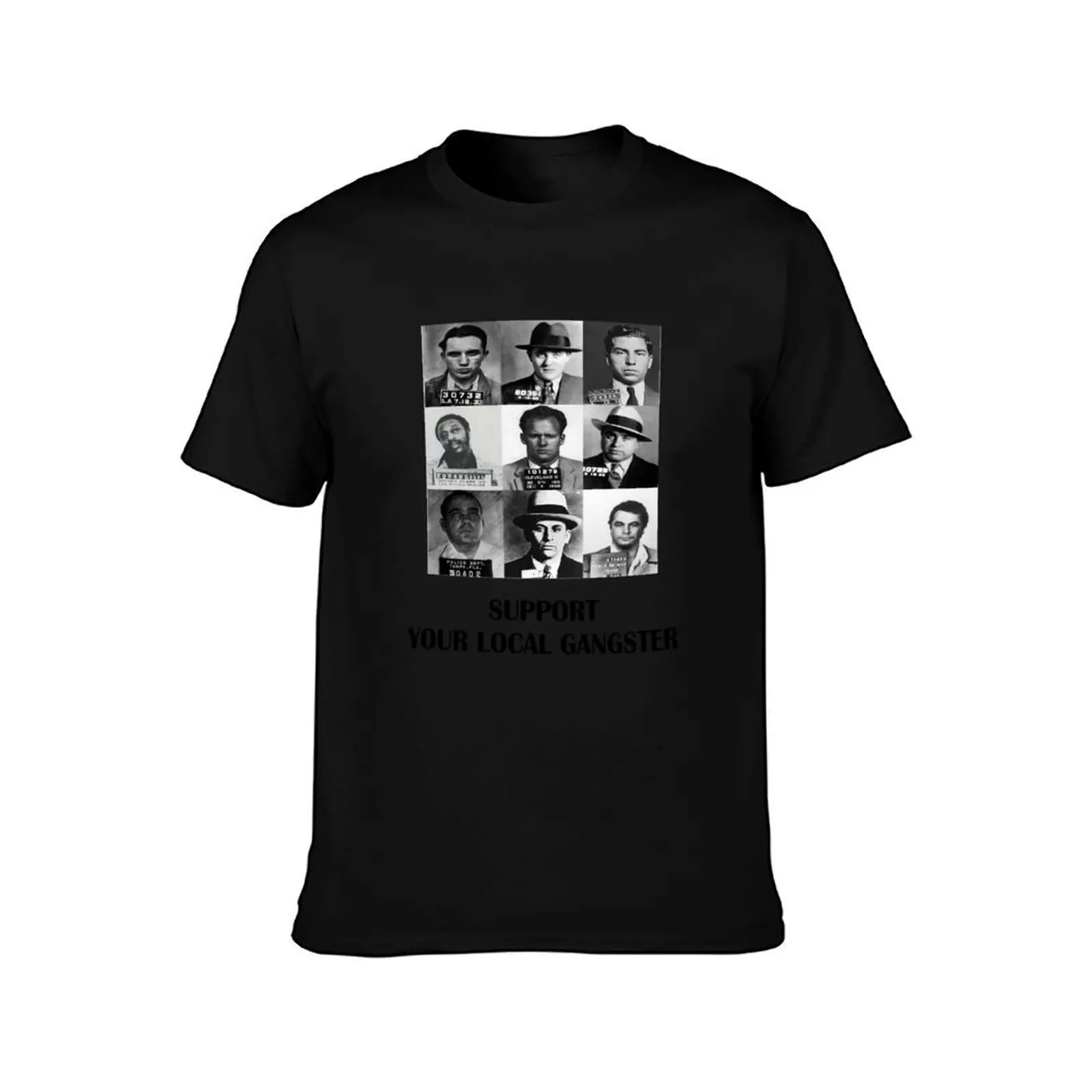 Gangsters notorious local mafia Padrino Capone Policel T-Shirt, Summer Casual Cotton Tee, Oversized Streetwear Tops, 100% Cotton