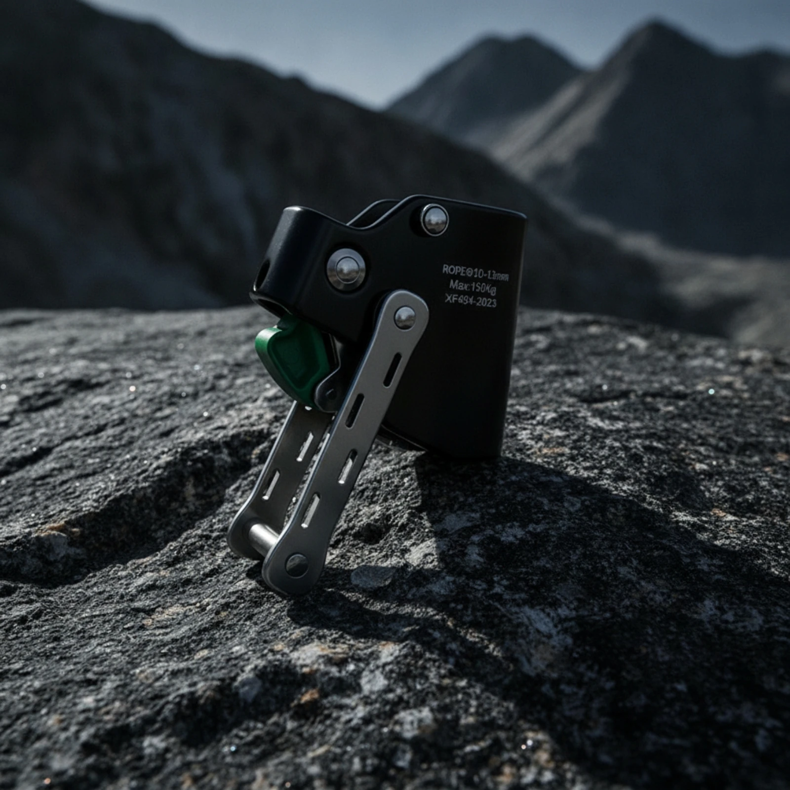 Rope Fall Arrester Self-Locking Fall Arrester with Linkage Arms Safety Device Metal Mechanism Compact for Rescue Workers