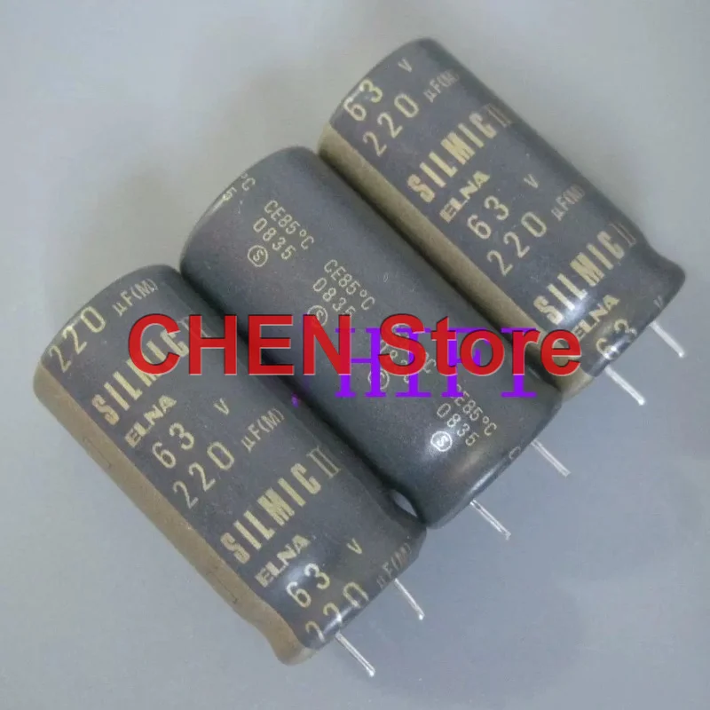 10pcs-lot-original-elna-silmic-ii-63v220uf-16x31mm-85c-rfs-220uf-63v-electrolytic-capacitor-free-shipping