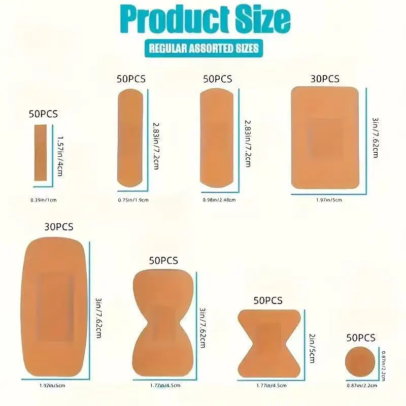Multi Style PE Waterproof Breathable Fingertip Bandages First Aid Kit Adhesive Wound Dressing Tape Band Aid Set