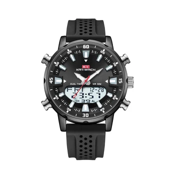 Kat-Wach Men's Quartz Watches Original Waterproof High Quality Automatic Male Timepiece Black Watch Gifts for Dad Watches Men 4