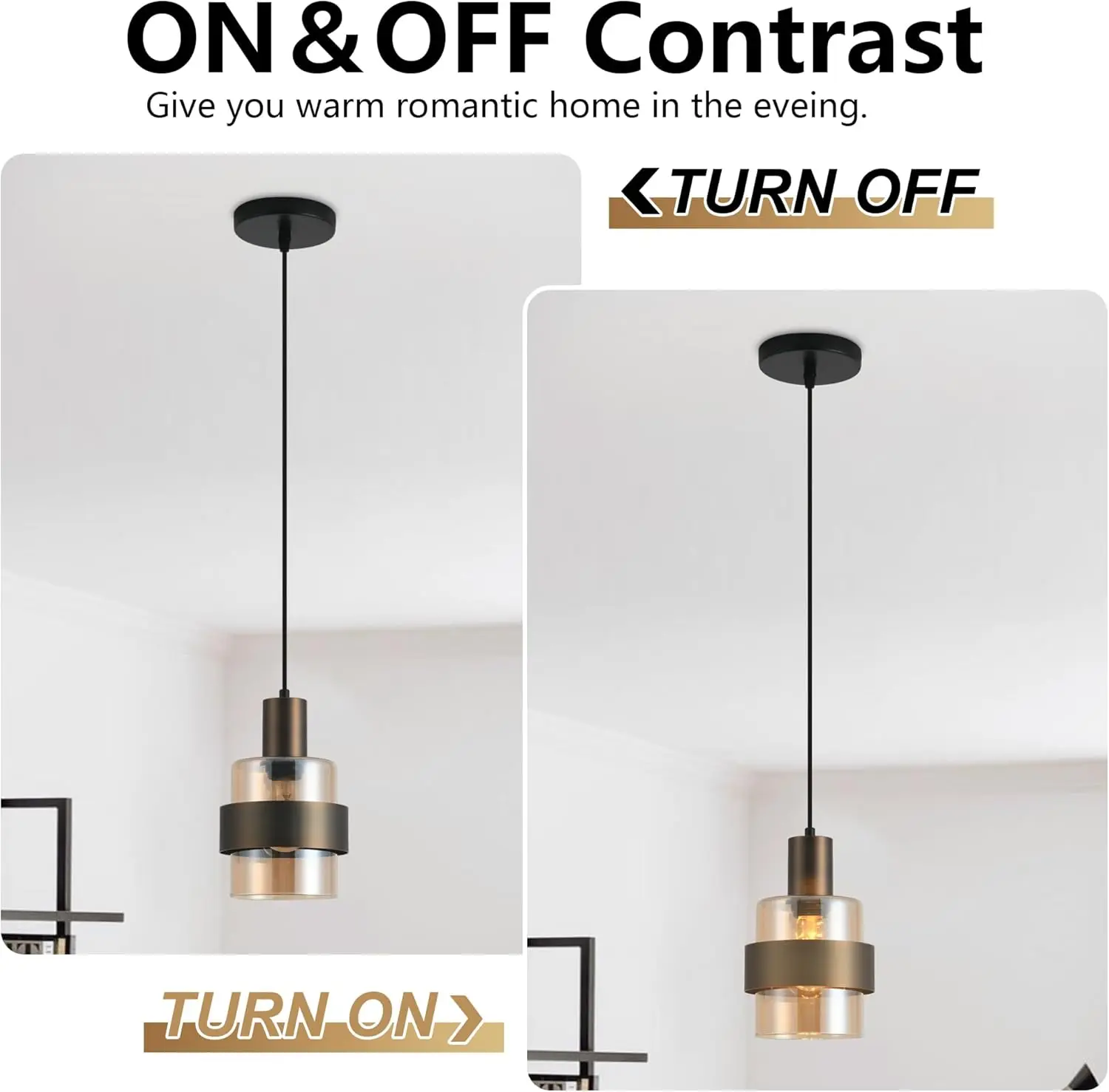 2PCS Modern Glass Pendant Light Bronze Colored Lamps Minimalist Chandelier Kitchen Fixture Restaurant Bar Indoor Hanging Lamp