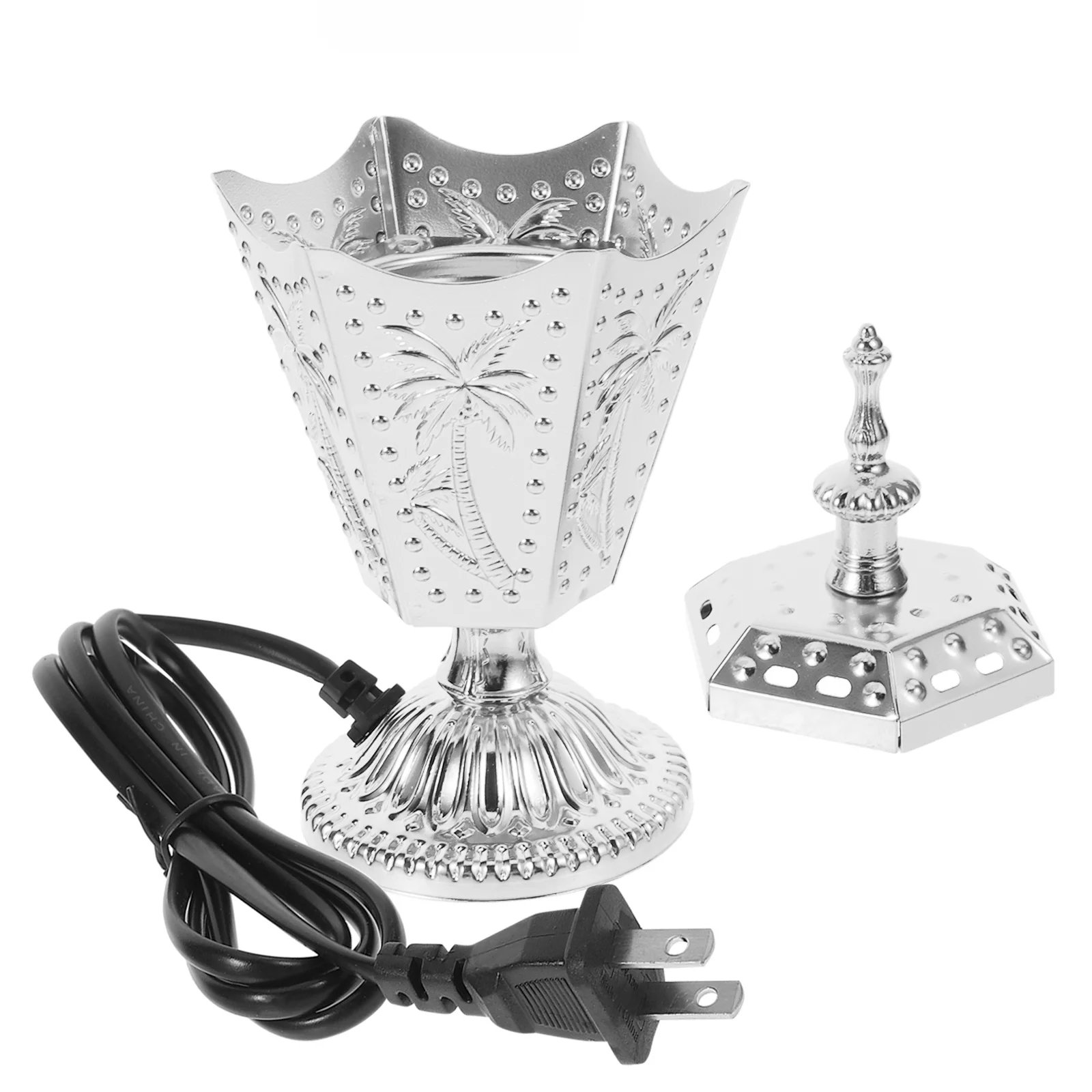 

Metal Incense Copper Electric Censer Plug In 110V Us Plug For Home Decor Aroma Burner Holder Table Ornament