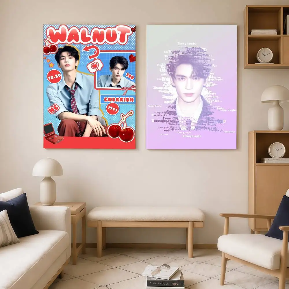 Chinese Actor zhanglinghe Posters Wall Art Retro Painting Home Room Cafe Club Dorm Wall Decor