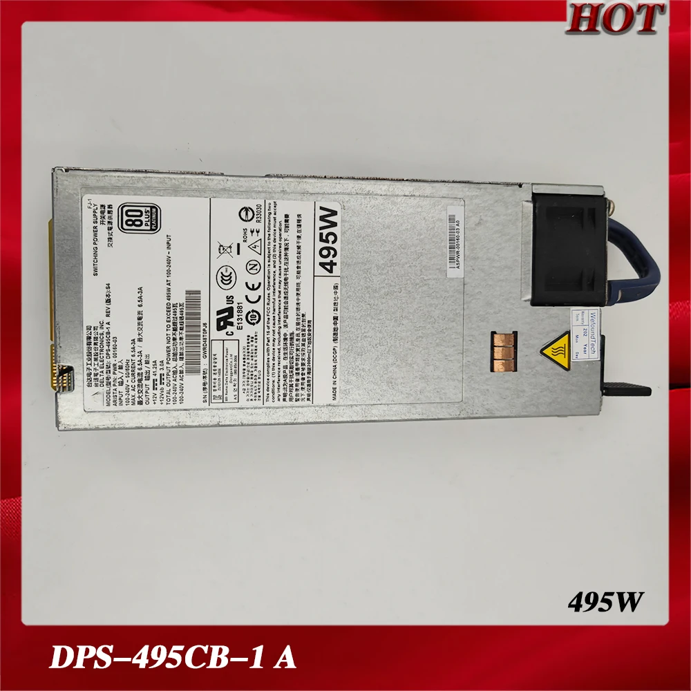 For Desktop Power Supply for DPS-495CB-1 A PWR-00160-04 A0  for Arista 7050qx/7060cx 495W 100% Test Before Shipment