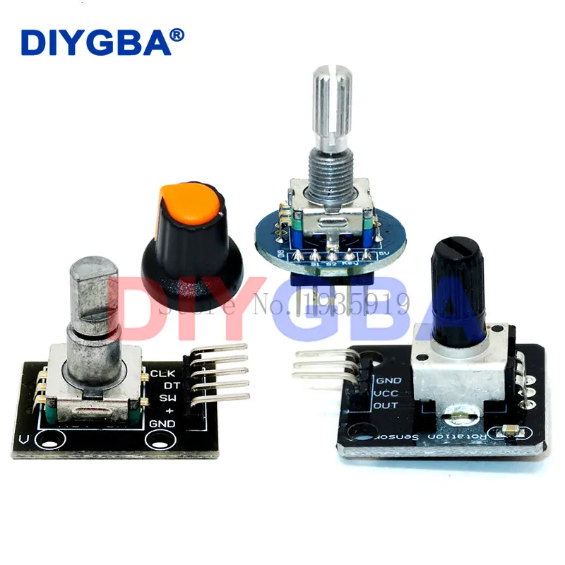 360 Degrees Rotary Encoder Module Rotary Potentiometer Analog Knob Module for Arduino KY-040 RV09 Rotary Encoder EC11 Knob Cap