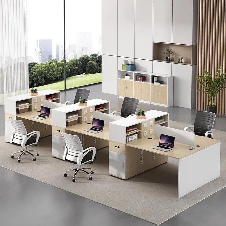Partition Type Staff Office Desk And Chair Combination Simple Modern Person Position Staff Position Booth Office Screen Work Pos