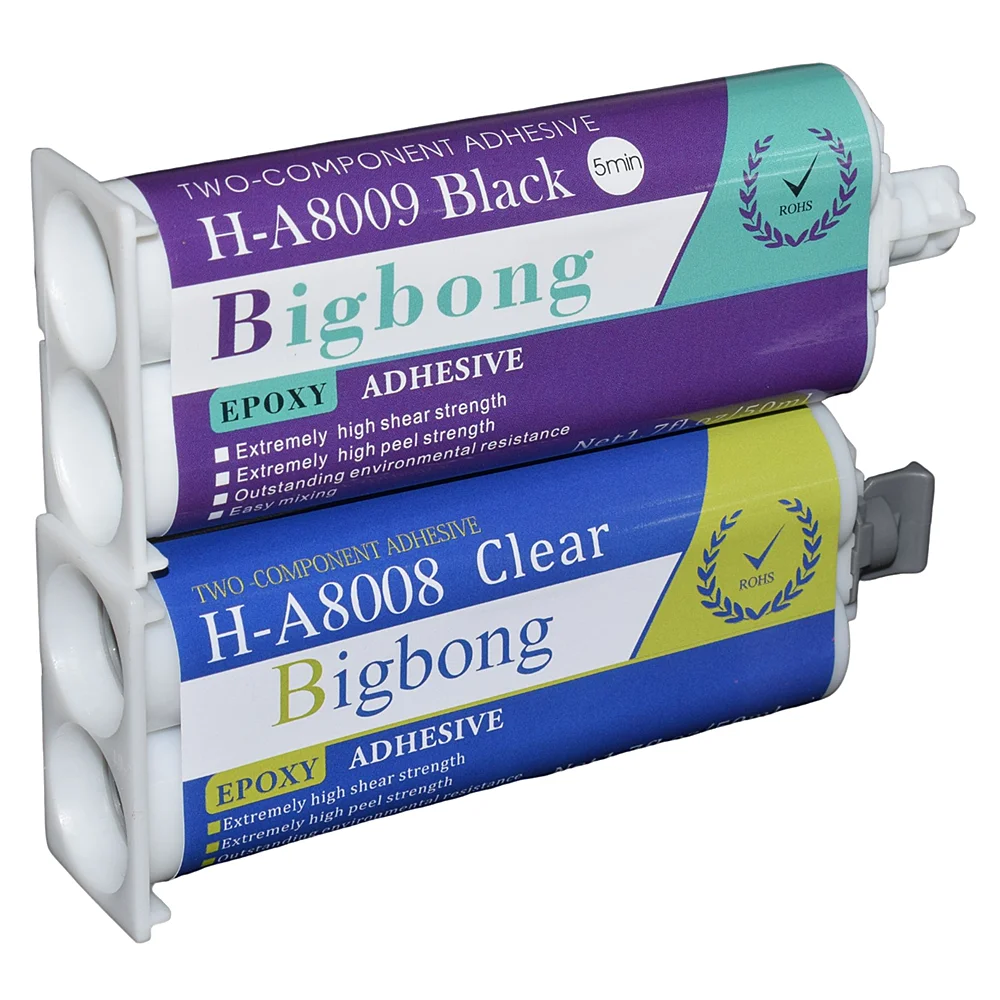 

Structural Glue 50ml Epoxy Resin Adhesive Transparent 1:1 AB Glues Black Caulk Adhesives for 50ml 1:1 AB Glue Guns Dispenser