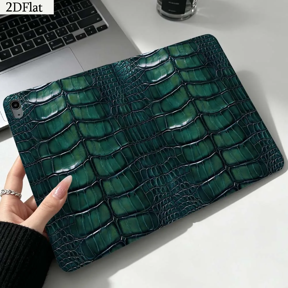 Crocodile Pattern Texture For iPad Pro mini Air A16 A14 6 5 4 6th 7 7th 11th 9Gen 13 M5 11 A17 Pro M4 Inch Tablet Case Gift
