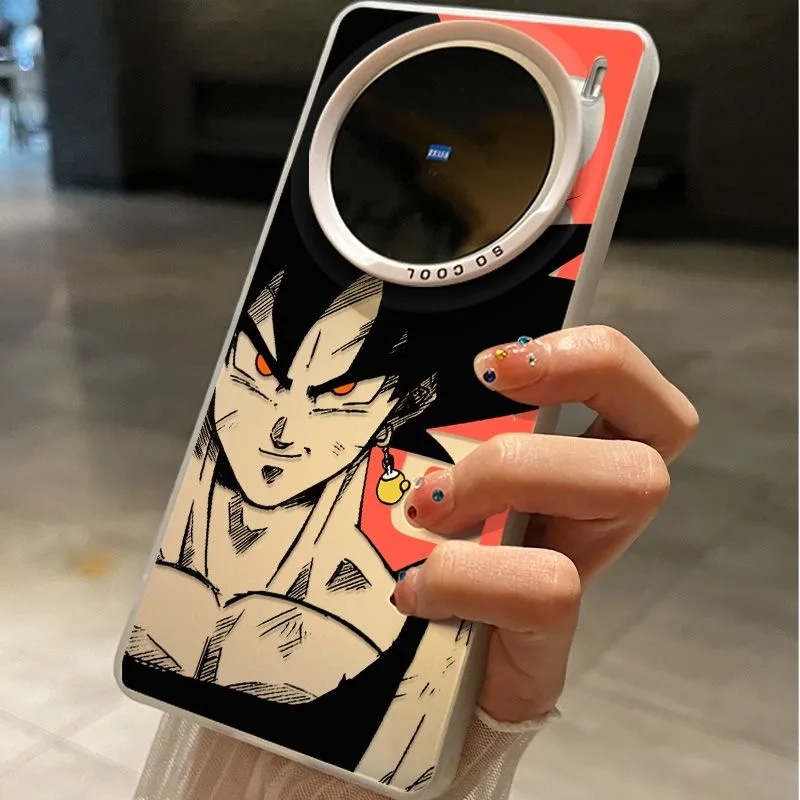 

New Anime Cartoon Cute Dragon Ball Son Goku Phone Case for vivo X70 X60 X80 X90 X100 X200 Pro S Ultra x200Pro Y200 Back Cover