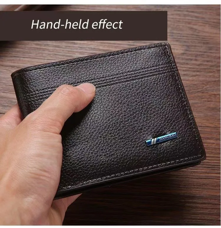 Classic Short  Leather Men Wallets Fashion Coin Pocket Card Holder Men Purse Simple Quality Male Wallets